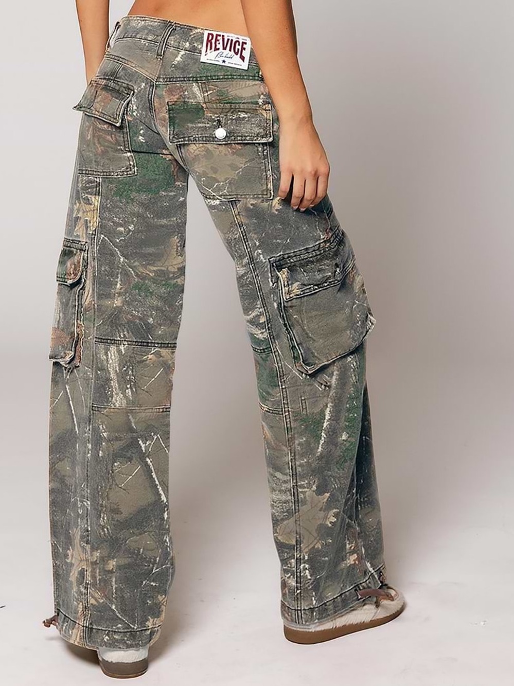 REVICE Denim Amelia Pant Oakland Cargo Pants Low Rise Revice Camo Pants Size 25